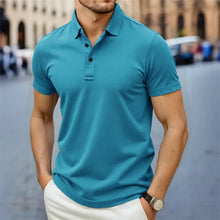 Load image into Gallery viewer, 2026 New Men's Casual and Fashionable Simple Collared Short Sleeved Polo Shirt Summer Comfortable Breathable and Versatile Top
