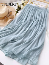 Load image into Gallery viewer, Elegant Pleated A-Line Midi Skirt
