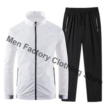 Load image into Gallery viewer, 2025 Men's Sportswear Spring Summer Tracksuit 2 Piece Sets Sports Suit Sun Jacket+Pant Running Set Male Gym Exercise Clothing
