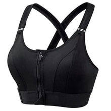 Load image into Gallery viewer, Sports Bras For Women Front Zipper Adjustable Strap Shockproof Elastic Fitness Athletic Brassiere Slim Yoga Crop Top
