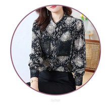 Load image into Gallery viewer, Printed Satin Commuter Shirt Women
