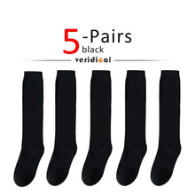 Load image into Gallery viewer, Solid Cotton Thigh High Socks
