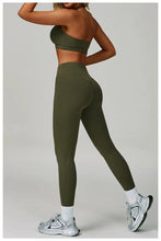 Load image into Gallery viewer, TRY TO BN Gym Sets Woman 2 Piece Yoga Backless Top Women's Tracksuit High Waisted Leggings Butt Lifting Fitness Workout Clothes
