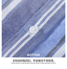 Load image into Gallery viewer, Striped Plaid Cotton Slim Shirt
