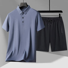 Load image into Gallery viewer, polo Shirts + shorts 2024 summer new style fashion Sportswear Men's Casual Sets Male Fashion shirts and shorts full size M-4XL
