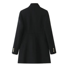 Load image into Gallery viewer, Retro Black Wool Long Coat
