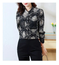 Load image into Gallery viewer, Printed Satin Commuter Shirt Women
