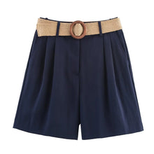 Load image into Gallery viewer, Women's Shorts High Waist Y2k Belt Short Woman Streetwear Harajuku Baggy Jeans Skort Beach Bermuda Pants Y 2k Summer New
