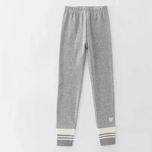 Load image into Gallery viewer, Girls Leggings Spring Autumn Casual Outerwear Pants 3-10Y Heart Pattern Ribbed Cuffs Kids Stretchy Tights Fashion Girls Bottoms
