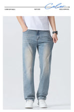 Load image into Gallery viewer, Men's Summer Thin Comfortable Jeans, Fashionable and Breathable Business Straight Pants, Loose Retro Casual Denim Trousers
