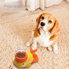 Load image into Gallery viewer, 2-in-1 Interactive Dog Toy Pet Automatic Food Treat Dispenser Cartoon Duck Design Slow Food Pet Snack Feeder for Dog Training
