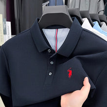 Load image into Gallery viewer, 100% pure cotton short sleeved men's polo shirt summer fashion high-end brand pony embroidery golf top casual business T-shirt
