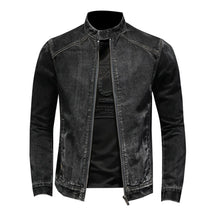 Load image into Gallery viewer, Men’s Stand-Collar Lightweight Denim Jacket

