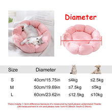 Load image into Gallery viewer, 40-90cm 6 Sizes Round Pet Bed for Large Dog Bed Super Soft Cat Bed Plush Dog House for Medium Dog House Winter Warm Sleeping

