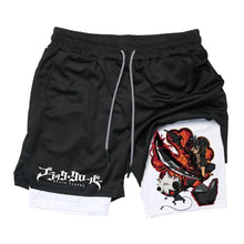Load image into Gallery viewer, Summer New Black Five-leaf Clover Printed Men's and Women's Shorts Double-layer Loose Sports and Casual Pants for Beach Fitness
