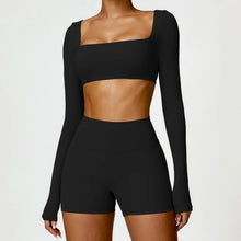 Load image into Gallery viewer, Summer 2PCS Yoga Suit Sports Set Women Quick-Dry Gym Set Women Tracksuit Running Workout Long Sleeve Sports Shirt Yoga Clothing
