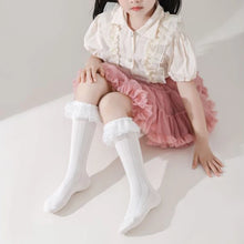 Load image into Gallery viewer, Lace Ruffle Baby Knee Socks
