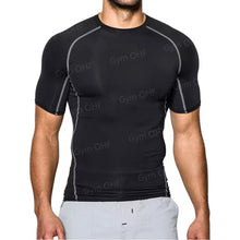 Load image into Gallery viewer, Gym Fitness T Shirt Men's Short Sleeve Summer Boxing Jersey Legging Men Rashguard Compression Pants Quick Dry Tight T-Shirts Men
