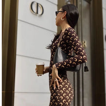 Load image into Gallery viewer, Women Jumpsuit Y2K Streetwear Moon Print Jumpsuit Elastic Long Sleeve Round Neck Autumn Sexy Fashion Bodysuit
