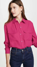 Load image into Gallery viewer, Women Real Silk Shirts Classic Double Pockets Solid Color Casual Fashion Long Sleeve Thin Shirt Blouses Tees
