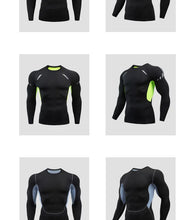 Load image into Gallery viewer, Gym Sports T-shirts for Men Long Sleeve Tights Boxing Sportswear Breathable Quick Dry Fitness Tops Male Outdoor Training Clothes
