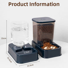 Load image into Gallery viewer, 1.2L/1.5L Pet Automatic Feeder Plastic Large Capacity Cat Dog Water Dispenser Feeder Set 3 Colors 2 Styles
