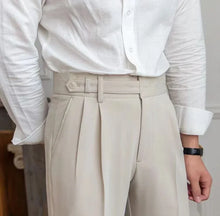 Load image into Gallery viewer, Classic Pleated Business Suit Trousers

