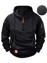 Load image into Gallery viewer, Hoodie 2025 Spring and Autumn Men's Hoodie Zipper Multi Pocket Sports Running Solid Color Multi Color Casual Hoodie
