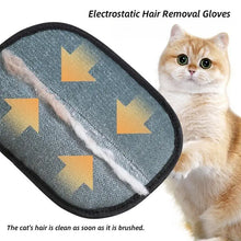 Load image into Gallery viewer, Pet Cats Hair Remover Gloves Electrostatic For Dogs Reusable Washable Grooming Glove With 2-In-1 Lint Roller Brush
