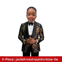 Load image into Gallery viewer, Navy Floral Boys Formal Suit
