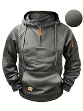 Load image into Gallery viewer, Hoodie 2025 Spring and Autumn Men's Hoodie Zipper Multi Pocket Sports Running Solid Color Multi Color Casual Hoodie
