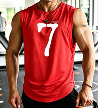 Load image into Gallery viewer, SPORTS 7 New Men Tank Tops Sleeveless Shirt Polyester Mesh Material Quick Dry Breathable Men Workout Fitness Basketball Top Tee
