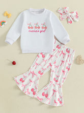 Load image into Gallery viewer, Cherry Bow Toddler Outfit Set
