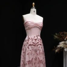 Load image into Gallery viewer, Pink Beaded Sweetheart Evening Gown
