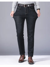 Load image into Gallery viewer, Men Fashion Straight Jeans Men 2025 New Stretch Slim Fit Pants Comfortable Soft Business Denim Trousers Male Brand Clothing
