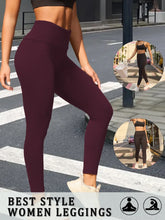 Load image into Gallery viewer, Women's Super Soft Leggings High Waisted Tummy Control No See Through Workout Yoga Running Athletic Push Up Gym Fitness Leggings
