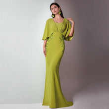 Load image into Gallery viewer, Elegant Applique Mermaid Formal Gown with Wrap Jacket
