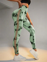 Load image into Gallery viewer, Women's Sporty Tie-Dyed Side-Cut Yoga Pants, Fashionable High-Waisted Hip-Lifting Sports Pants, Seamless Stretch Tight Pants
