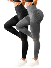 Load image into Gallery viewer, 2 Pieces Legging Woman Push Up Workout Sport Leggings Women Scrunch Butt Female Outfit Gym Seamless Legging Pants

