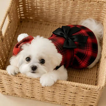 Load image into Gallery viewer, Pet Dog Clothes Plaid Shirt Suit Tie Gown Spring Summer Puppy Coat Teddy Bear Pomeranian Vest Small-Medium Dog Cat Pet Costume
