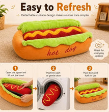 Load image into Gallery viewer, 2026 New Hot Dog Pet Bed For Dachshund Cats Puppies Small Pets Plush Removable Washable Pet Beds Soft Corduroy Non-Slip Bottom

