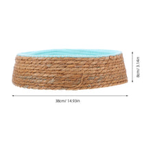 Load image into Gallery viewer, Pet Wicker Round Bed Natural Handwoven Breathable Cozy Sleeping Cushion for Small Dogs Cats Puppies Pets
