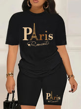 Load image into Gallery viewer, Paris Letter Print Short Set
