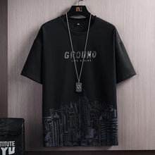 Load image into Gallery viewer, 2023 Summer Men's Tracksuit 2 Piece Set Fashion Casual Solid Short-Sleeved T-Shirt and Shorts Sport Suit Breathable Man Clothing
