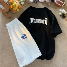 Load image into Gallery viewer, Printed Streetwear Tracksuit Men Summer Waffle Sets Casual Trendy Sportswear Short Sleeve T-Shirt Sports Breathable Shorts
