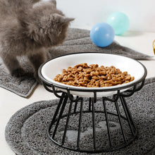 Load image into Gallery viewer, Pet Ceramic Bowl Nordic High Footed Ceramic Cat Food Bowl Snack Can Plate Anti Overturning Kitten Puppy Food Water Feeding Bowl
