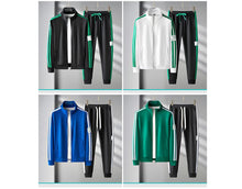 Load image into Gallery viewer, Autumn Mens Sportswear Suits Fashion Tracksuit 2 Piece Sets Jacket+Pants Sweatsuit Man Outdoor Joggers Running Sports Suits 5XL

