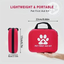 Load image into Gallery viewer, 127 Compact Dog and Cat Travelling First Aid Kit with Emergency Supplies and Pet First Aid Manual for Hiking, Camping and Huntin

