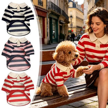 Load image into Gallery viewer, Striped Pet Shirt Soft Pullover Outfit Suitable For Puppy Dogs Cats Schnauzers Pomeranians Daily Casual Pet Apparel
