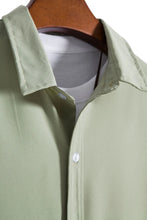 Load image into Gallery viewer, New Short Sleeve Shirts for Men Fashion Solid Casual Lapel Cardigan Tops Men Comfort Single-breasted Blouse Summer Beach Shirts

